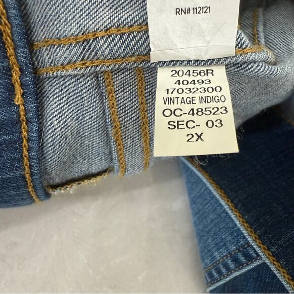 SPANX Jeans Denim Flare Vintage Indigo Blue Pull On Long Y2K 20456R Plus Size 2X - Picture 11 of 11